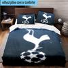 Set Biancheria da Letto Stampato Design Tottenham Hotspur F.C. 3 Pezzi Chiusura Copripiumino Include 1 Copripiumino & 2 Federe Set Biancheria da Letto Decorazioni per la Casa Regali