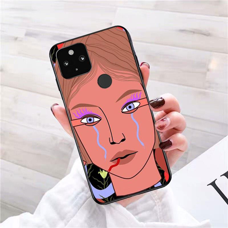 Art jaguar Flower Women Korean Phone Case for Google Pixel 7 Pro 7 6A 6 Pro 5A 4A 3A Pixel 4 XL Pixel 5 6 4 3 XL 3A XL 2 XL