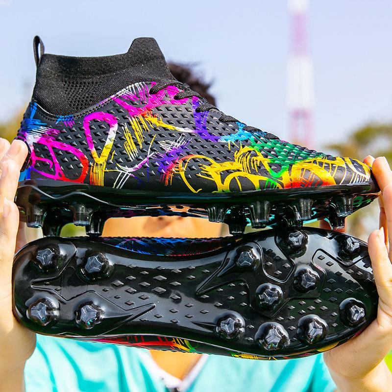 

Youth football shoes men and women spikes adult professional sports training shoes artificial grass non-slip wear-resistant competition shoes 35