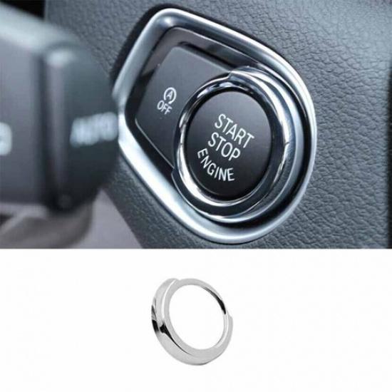 Cover Trim Car One-Click Startup Button Matte Silver Fit For BMW F20 F21 F22 F23