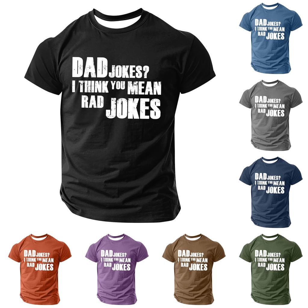 Men's Popular T-shirt Printed Round Neck Short Sleeve T-shirt