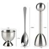 Egg Cutter 304 Stainless Steel Egg Shell Opener Creative Egg Opener Set Convenient Kitchen Tool Portable Home Egg Shell Opener