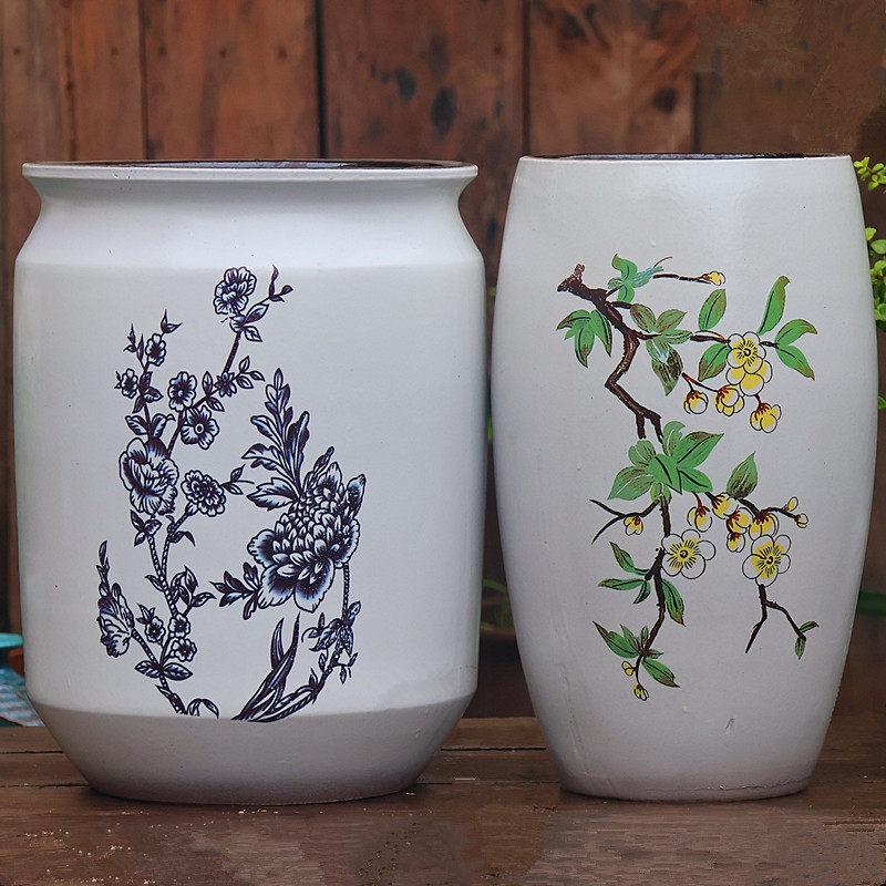 Large Coarse Ceramic Succulent Pot: Tall, Breathable, for Bougainvillea & Birds of Paradise