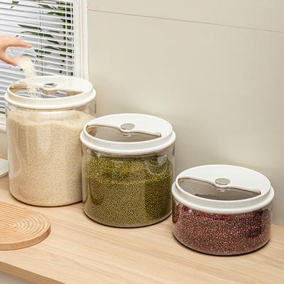 Rice Bucket Transparent Visual Panel Large Capacity Sealing Moisture-Proof Food-Grade Plastic Storage Container