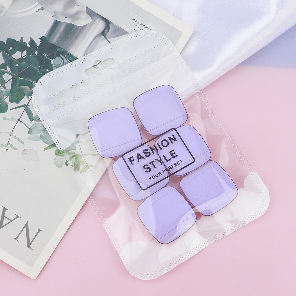 6 Pieces Mini Finger Powder Puff Sponges Face Cosmetic Accesories For Blending And Concealer Square Makeup Tool