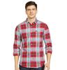 Herren Slim Fit Karriertes Langarm Hemd mit Kentkragen Freizeit