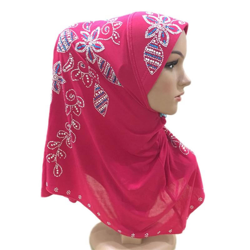 

Высококачественный мусульманский хиджаб Амира со стразами, надеваемый исламский шарф, повязка на голову, молитвенные шарфы, хиджабы Рамадана для женщин, исламская шляпа