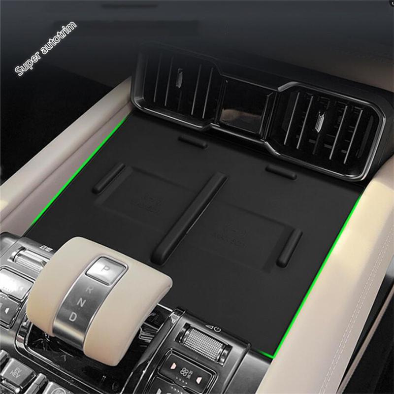 Car Central Control Wireless Charging Silicone Pad Central Storage Mat Auto Acccessories For Leopard 8 DENZA B8 2024 2025 2026