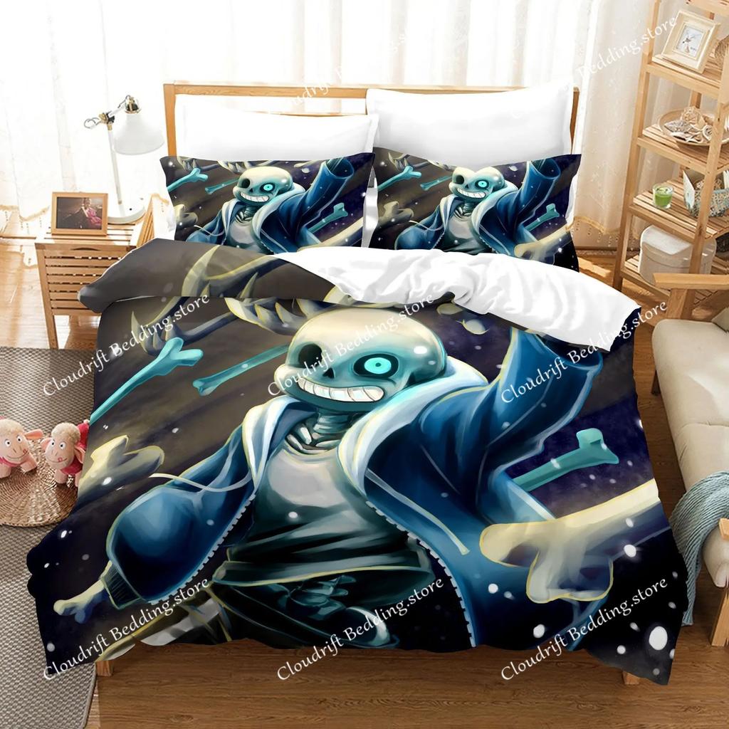 Games UNDERTALE Bedding Set Game Characters Print Duvet Cover Pillowcase Teenagers and Children Quilt Cover Various Sizes