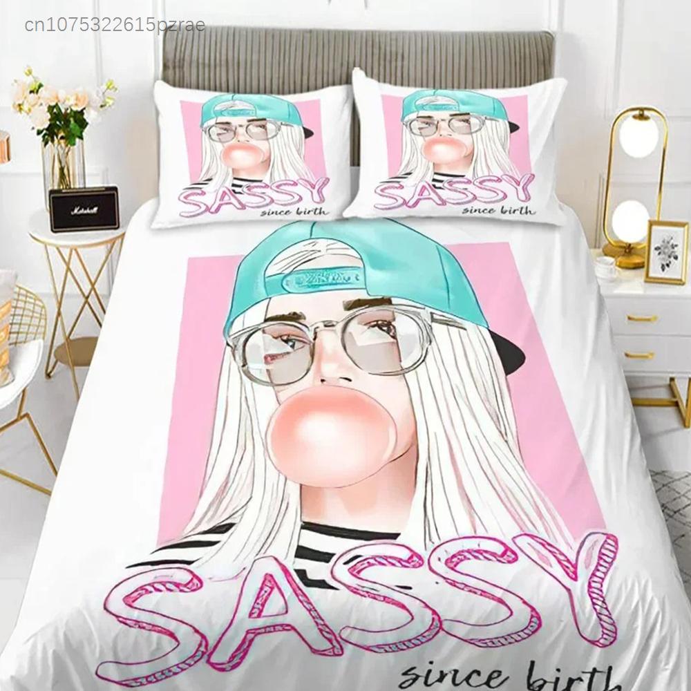 Fashion Girl King Queen Duvet Cover European And American Modern Trend Girly Bedding Set For Teens Polyester Quilt Cover