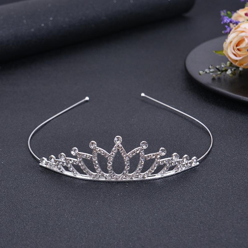Exquisite Princess Crystal Tiara Crown Headband Children Girls Love Bride Prom Wedding Party Accessories Jewelry Gifts New 2024