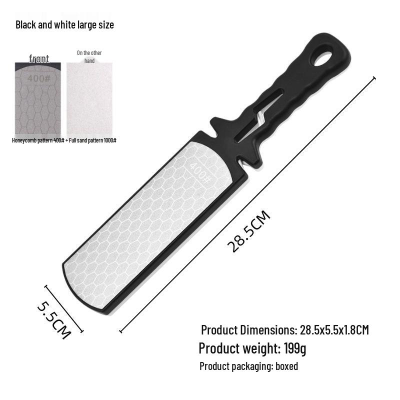 Diamond Sand Double-Sided 400 Grit Kitchen Knife Sharpener Stone