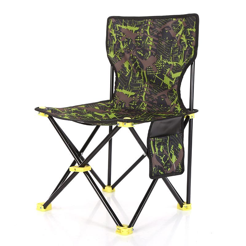 Camouflage Portable Folding Fishing Chair - Lightweight and Thickened Design