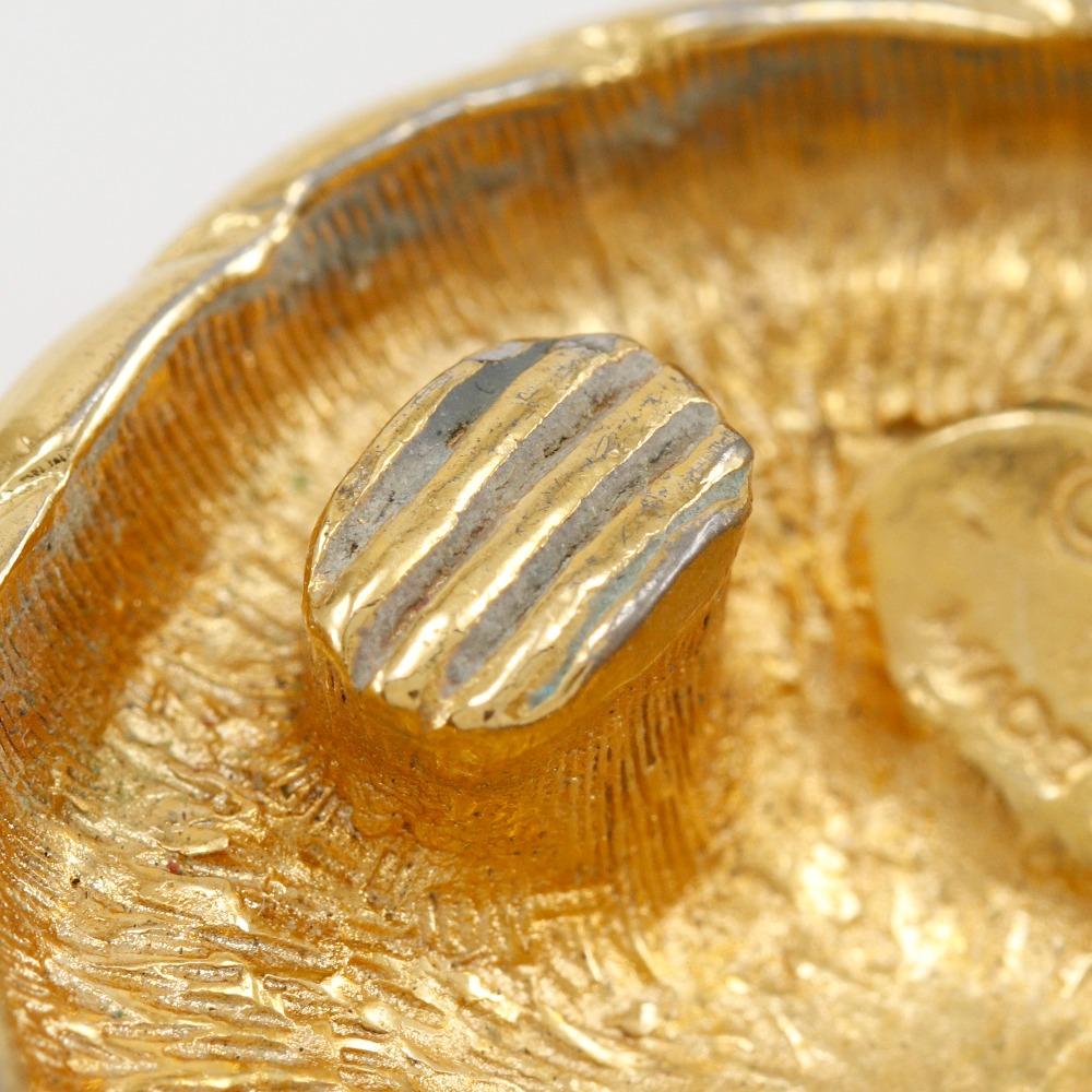 CHANEL COCO Mark Earring vintage Plated Gold 22.8g Women Used