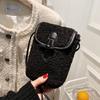 Fashion Mini Lamb Wool Small Square Bag Horn Toggle Button Design Portable Popular Plush Crossbody Bags Cute Mobile Phone Pack
