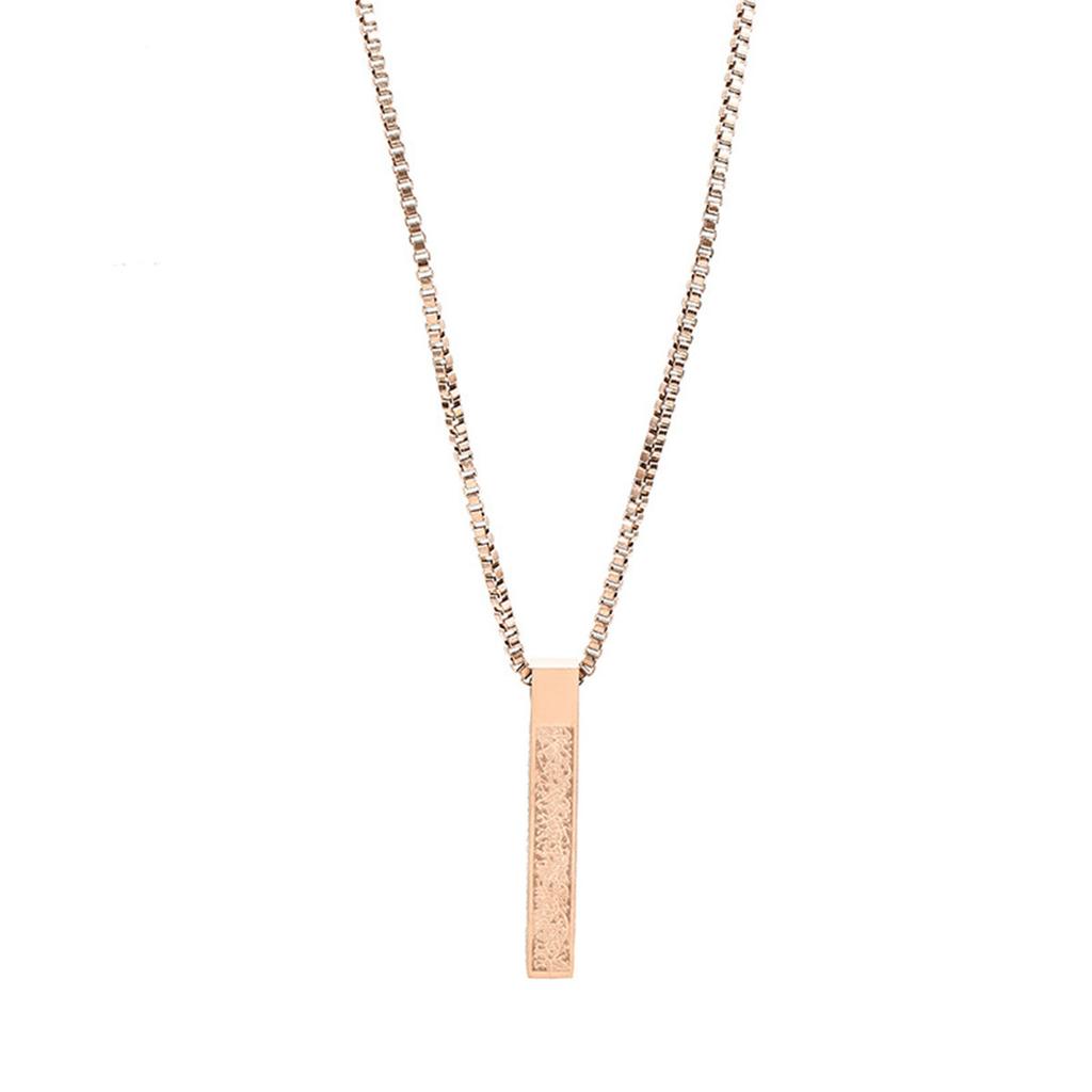 Long Column, Personalized Simple Design, High-End Sense Versatile Titanium Steel Necklace