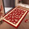 New Year Red Festive Diatomaceous Earth Bathroom Mat - Dirt & Wear-Resistant Entrance Mat