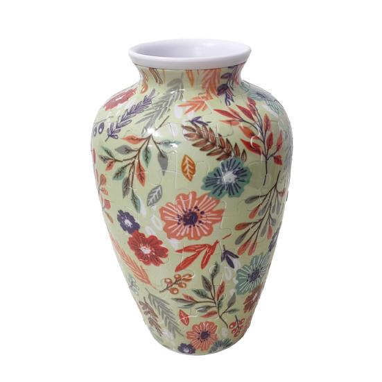 3D Puzzle Vase DIY Puzzle Vase Flower Holder 160 Curved Puzzle Pieces Decorative Floral