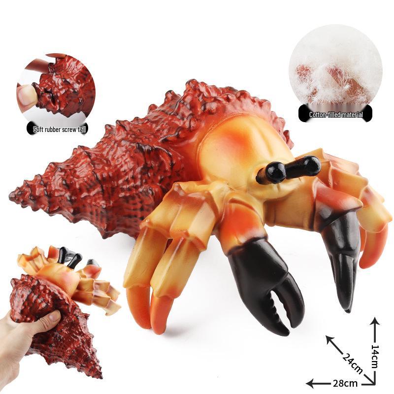 Kids' Large Soft Rubber Hermit Crab Cognitive Simulation Stress Relief Toy