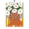 Fashion Colorful Cat Vase Leaf Flower Illustration Wall Art Canvas Painting Abstract Plant Posters Prints Pictures for Kids Room