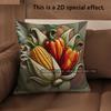 2D Rustic Farm Chili Corn Throw Pillow Covers Pattern Cushion Cover Suitable For Sofa Bedroom Car Pillow Cover