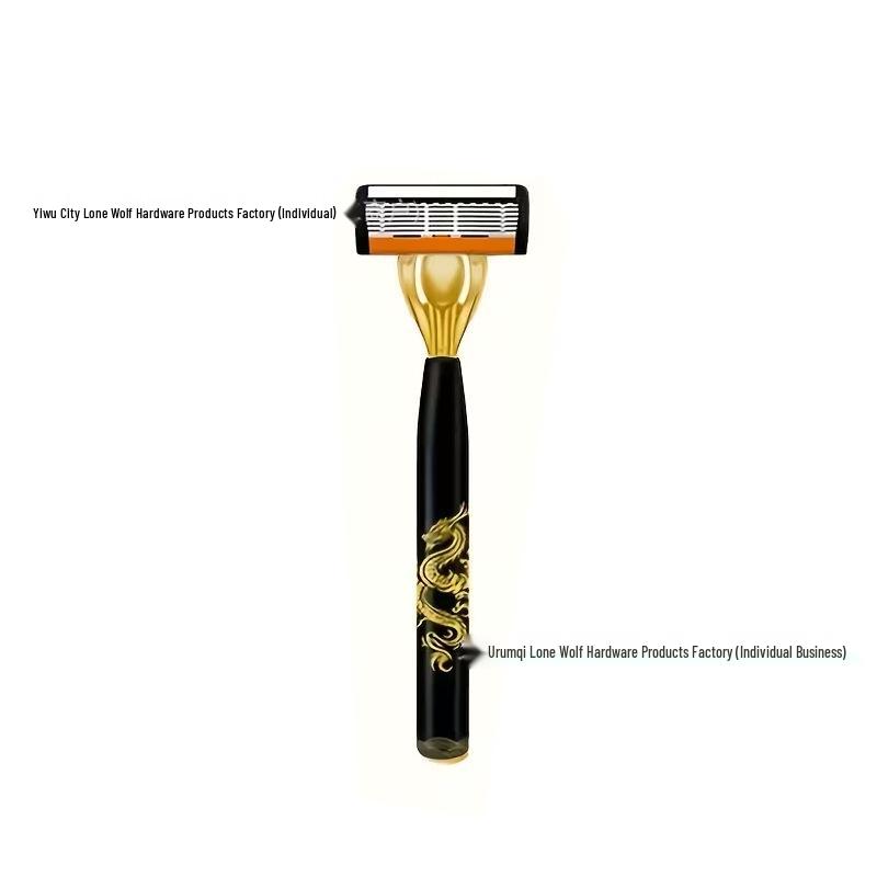 Manual Six-Layer Blade Razor for Men - Vintage Beard Shaver Holder