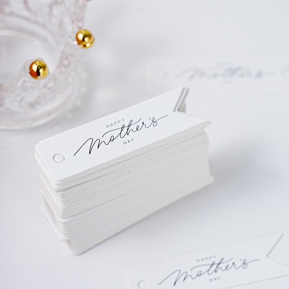 100pcs Handmade Mother Day Tags White Paper Hand Gift Hanging Tag  Gift Wrapping