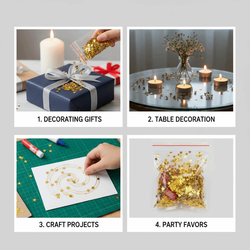 60g PVC Material Star Confetti 10mm Size Confetti Decorative beads Party Decoration