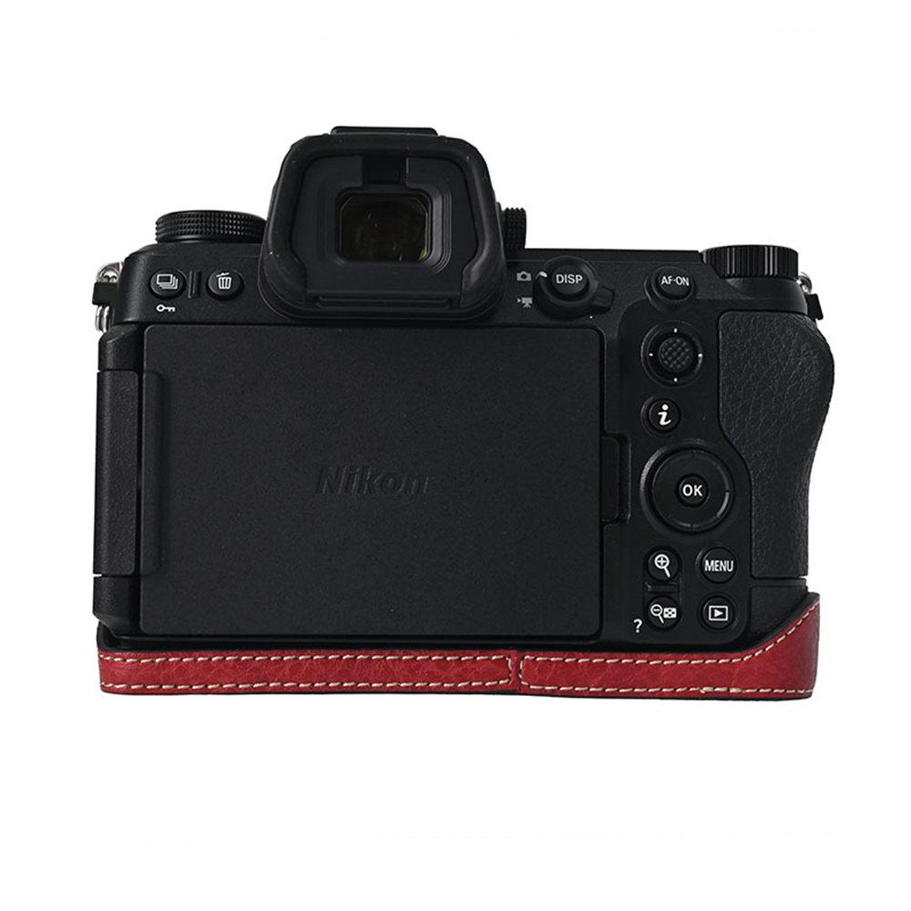 Carcasă Semi-Piele PU pentru Aparat Foto Nikon Z6III cu Decupaj pentru Baterie pentru Nikon Z63 Z6III Piele Magnetică pentru Corp