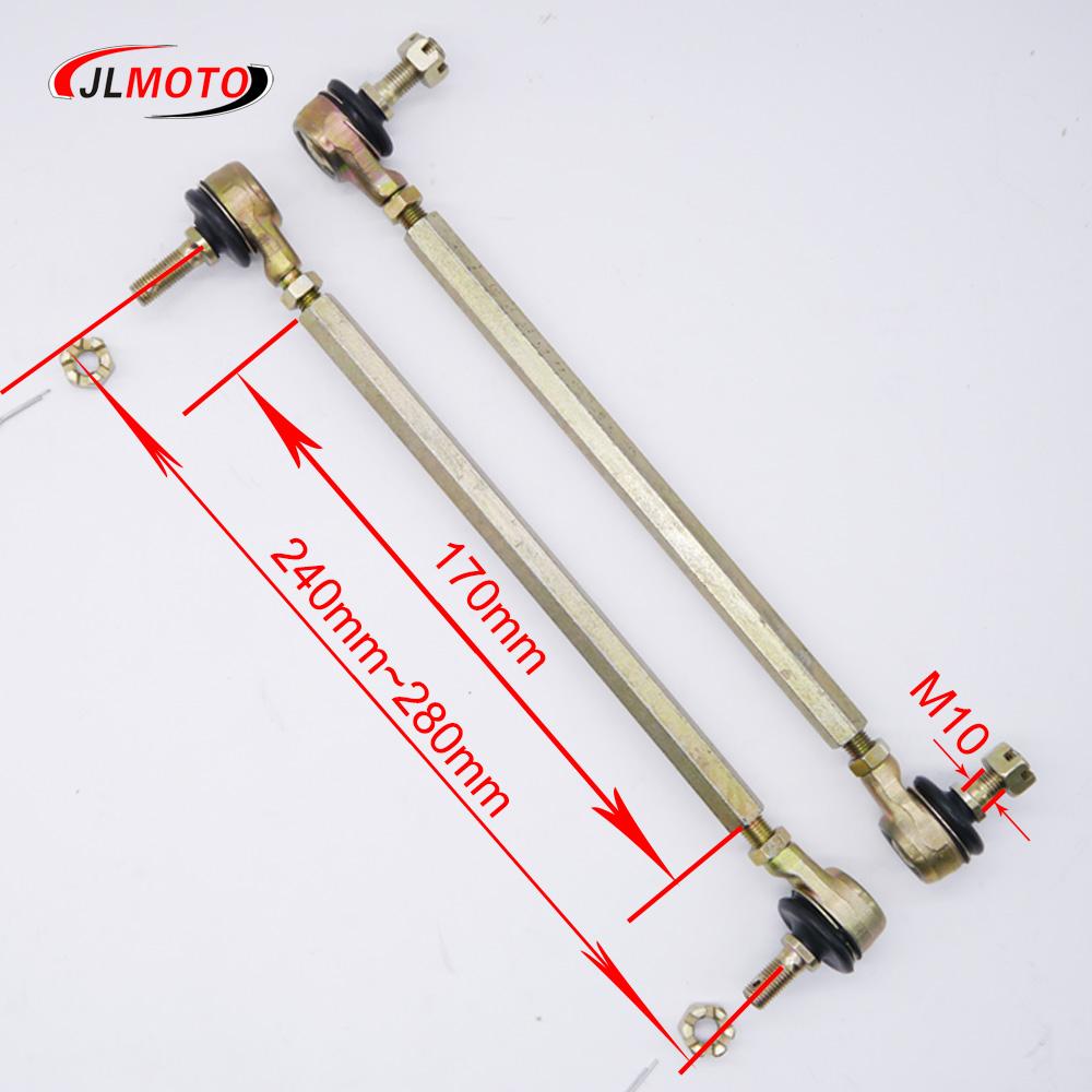 M10-M10 1 Paar/2 Stück 120mm 130mm 140mm 150mm 170mm 200mm ATV Spurstangen-Kits Passend für Kugelgelenk für China Chinesische ATV Quad Bike Teile
