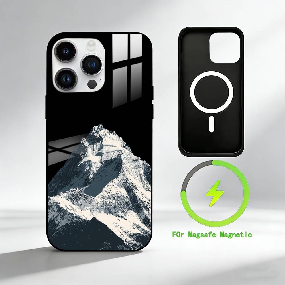 Etui na telefon H-hill dla iPhone 17 16 15 14 13 12 Pro Max Plus z lustrzaną osłoną, magnetyczną, do ładowania bezprzewodowego