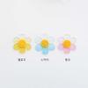 Transparent pearl gradient smile flower keychain
