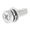 10 Pcs 304 Stainless Steel M8 X 30mm Hex Bolt Set, Fully Threaded Hex Screws with Flat Washer, Spring Washer and Matching Nuts