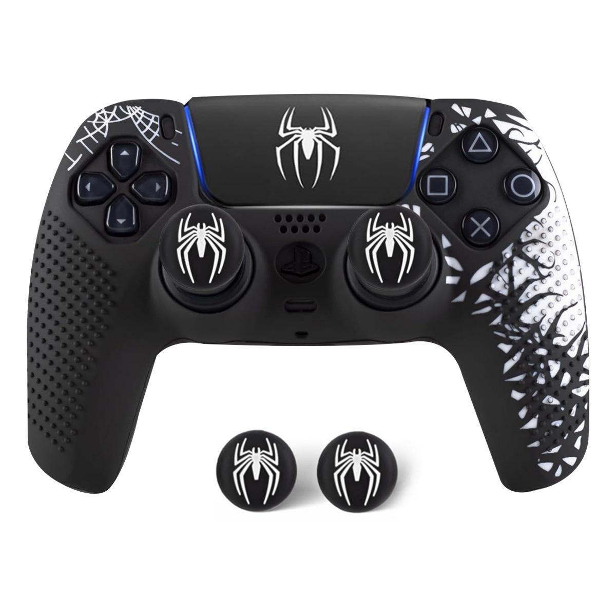 PS5 Spider-Man Silicone Protective Case with Handle Cover, Keycaps & Game Stickers
