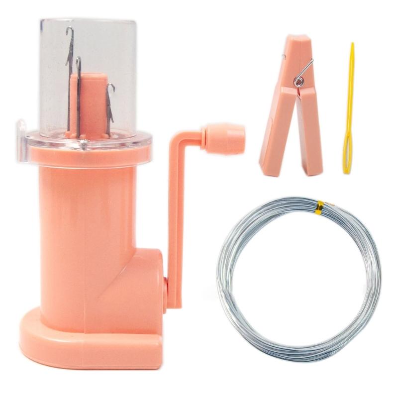 DIY Household Hand Spool Knitter, Mini Sewing Knitting Machine Hand-Operated Knitting Machine Craft Bracelet Weave Tool