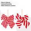 2pcs Large Christmas Wreath Bow Christmas Bow Christmas Tree Pendant Tree Topper Bows Decor Holiday Hangable Ornament