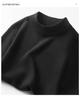 Men's Plus Velvet Half-High Collar Knit Sweater - Anti-Pilling Dobby Fleece, Solid Color for Autumn/Winter
