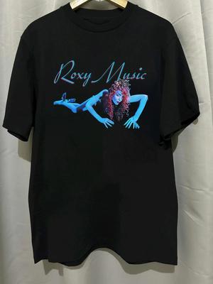 Roxy Music Band T-Shirt Alle Größen S bis 5XL Unisex Schwarze Baumwolle