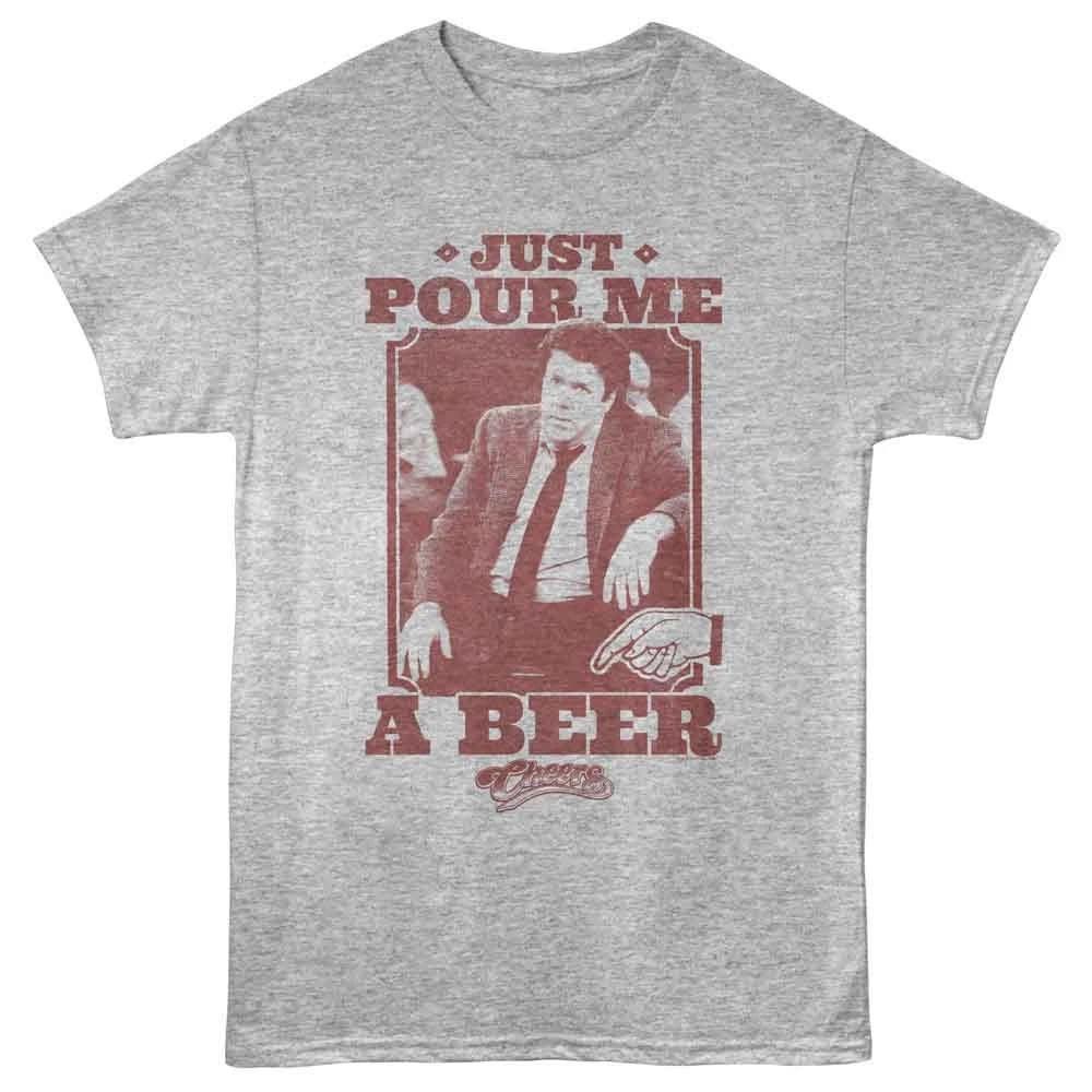 Cheers - Pour Me A Beer - Front Print  Solid Children s T-shirt - Gray Heather 140