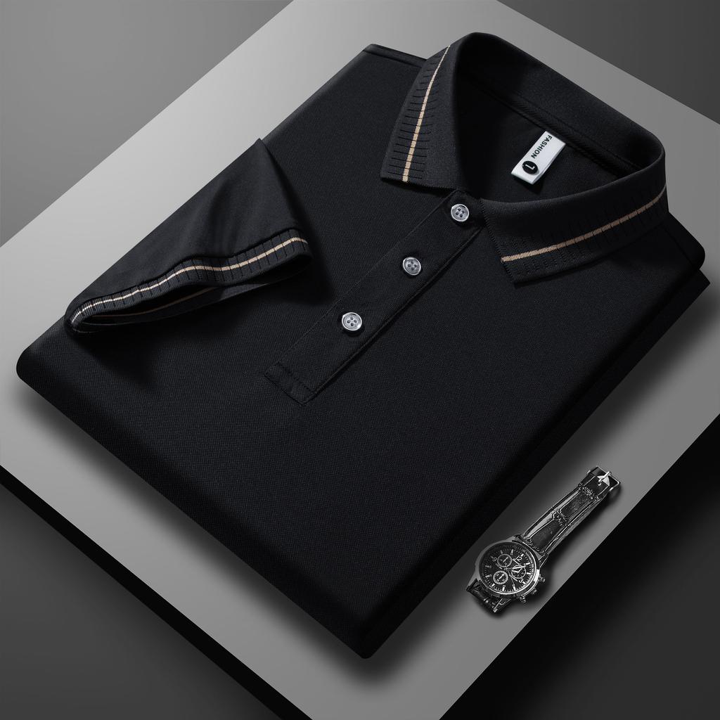 Lapel Men'S And Women'S Advertising Polo Shirt Ice Silk Cotton Business Casual Short-Sleeved High-End Top