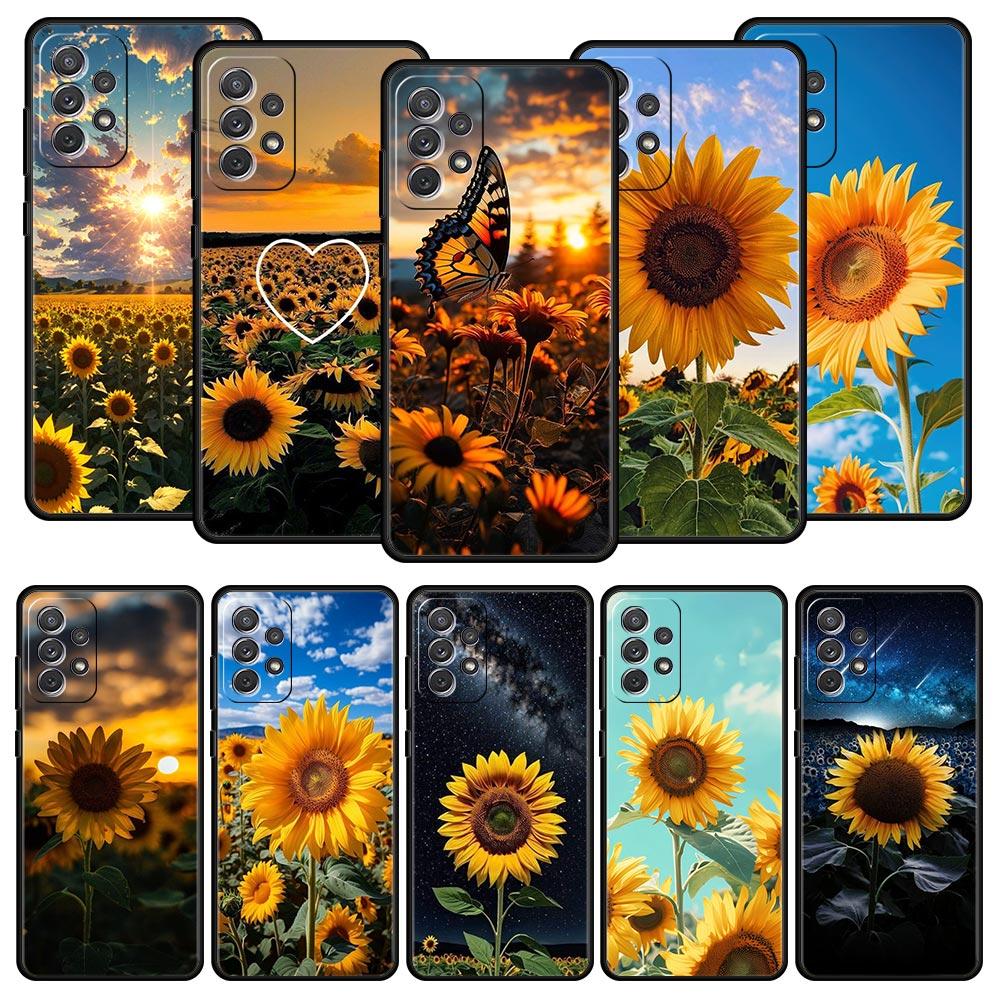 Beautiful Yellow Sunflower Case for Samsung A51 A71 A21S A11 A15 A25 A31 A41 A23 A33 A53 A73 A03S A05S A13 5G A35 A55 Cover