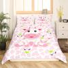 Milk Cow Wild Animals Pattern Duvet Cover Set King Queen Size Polyester Comforter Cover For Kid Girl Bedding Set With Pillowcase