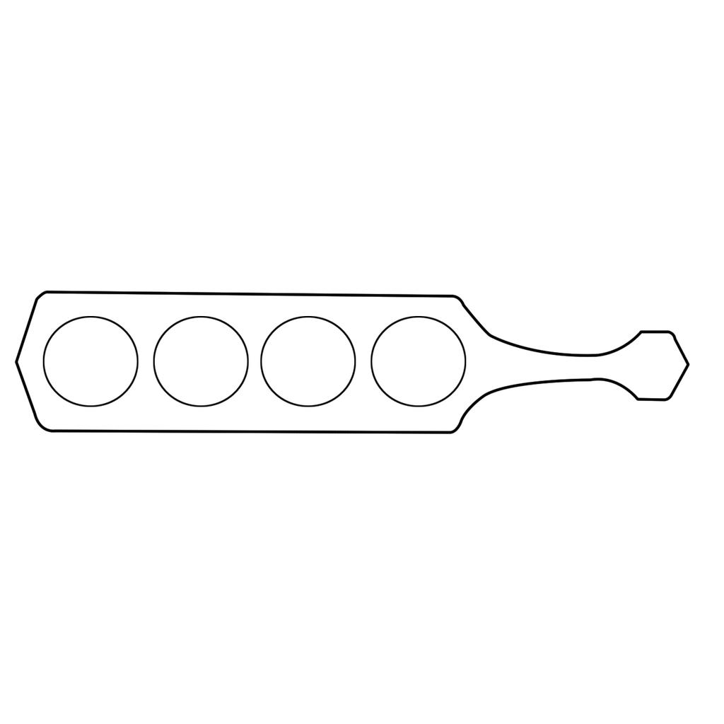Clear Acrylic Router Template Four Glencairn Whisky Glass Flight Paddle Board Beer Flight Template Woodworking Router Template