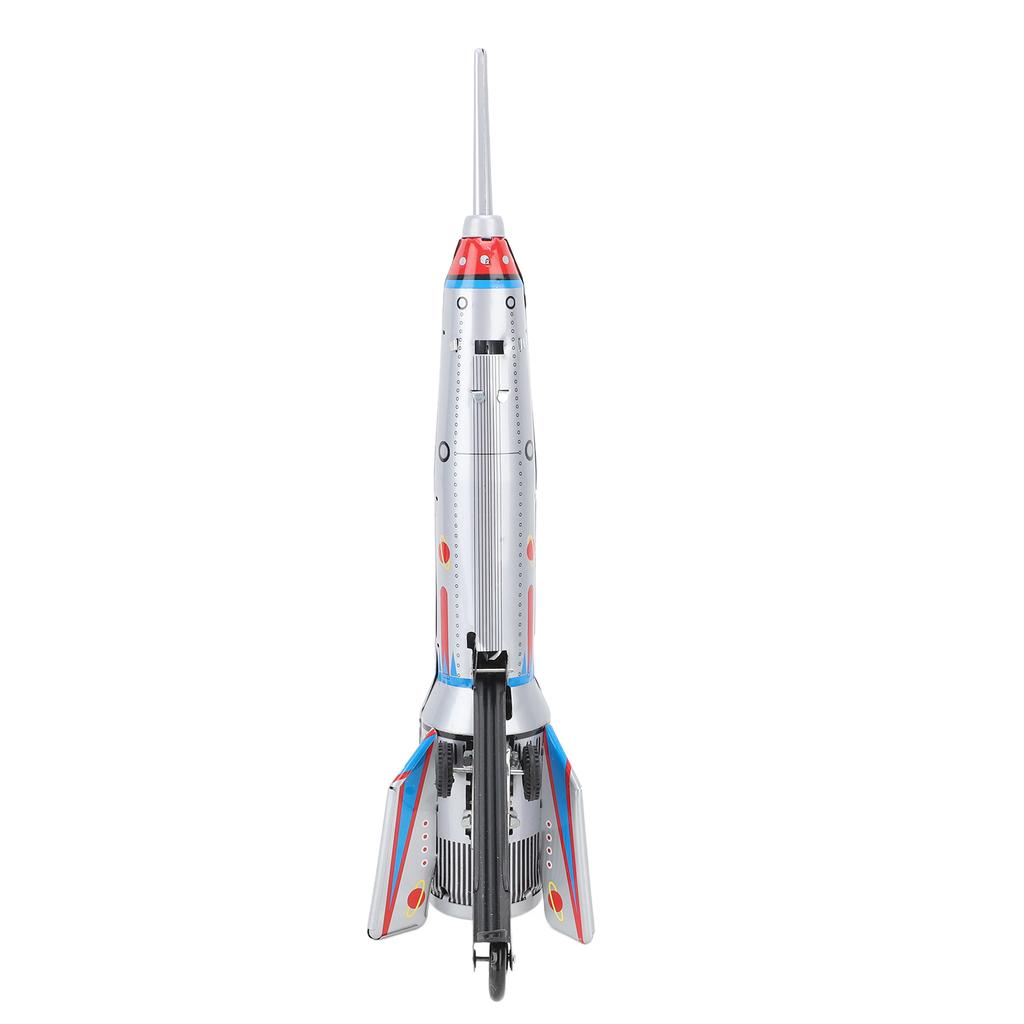 Tin Rocket Toy MS378 Vintage Decorative Collectible Rocket Ship Model for Home Bar Store