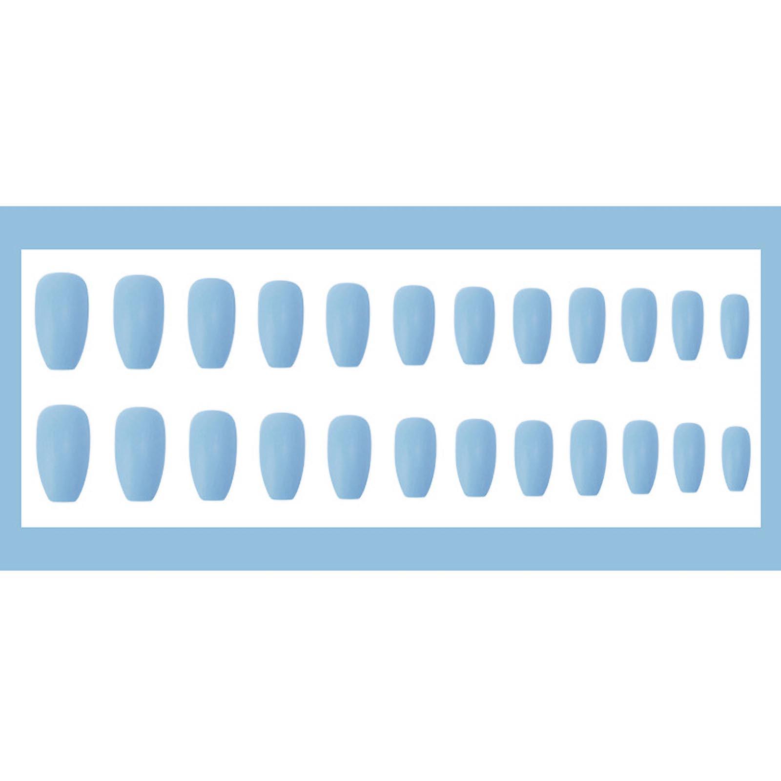 

Мясистые длинные ногти 24 накладных накладных ногтя Балетные накладные накладные ногти разноцветный