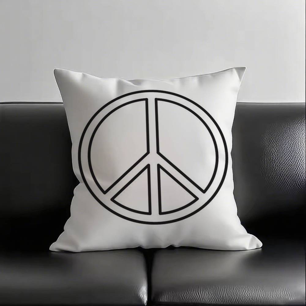 

1pc Peace Ban The Bomb Pillow Case Square Bedroom Sofa Leisure Comfort Cushion Car Living Room Home Decoration 16x16Inch