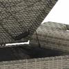 Garden Bench with Cushions Gray 116 x 46 x 57 cm Poly Rattan