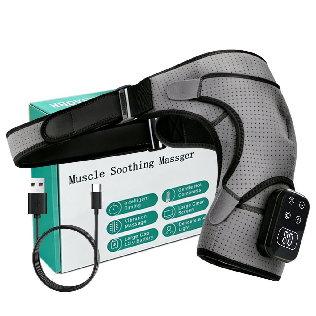 Electric Heated Shoulder Massager with Vibration & Hot Compress for Pain Relief and Multi-gear Adjustment