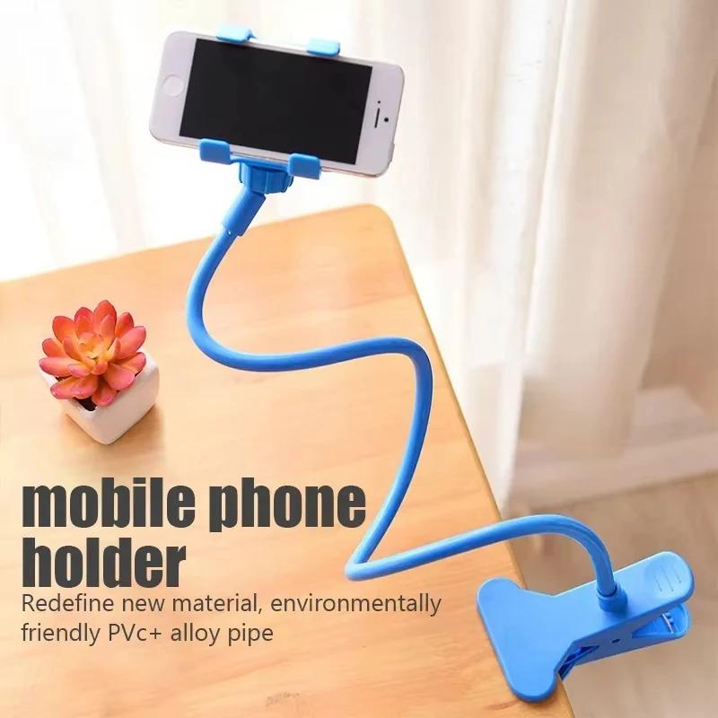 Universal Lazy Bracket Mobile Phone Holder Gooseneck Stand Stents Flexible Bed Desk Table Clip Bracket for Smartphone Holder