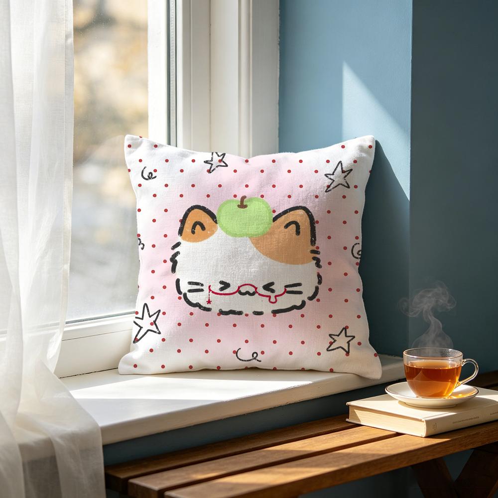 Cartoon FFish Lover Cat Cushion Cover Cushion Cover Set Pcs x x x Pillowcase Decorative Sofa Home Decor